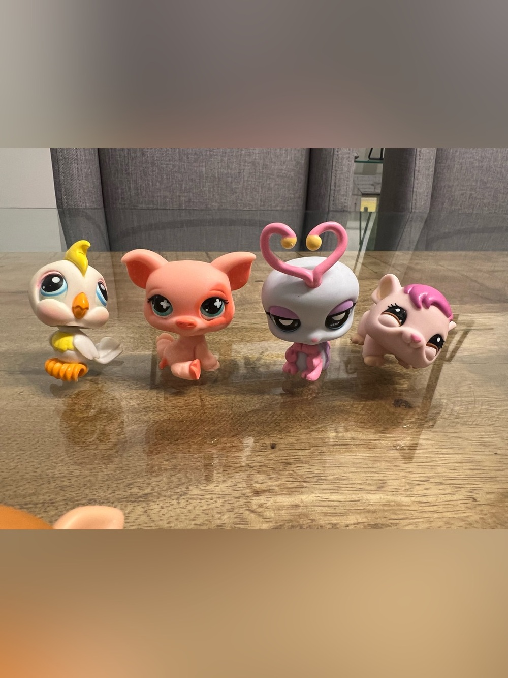Littlest Pet Shop Pink & White Mini Pet Figure Quartet
